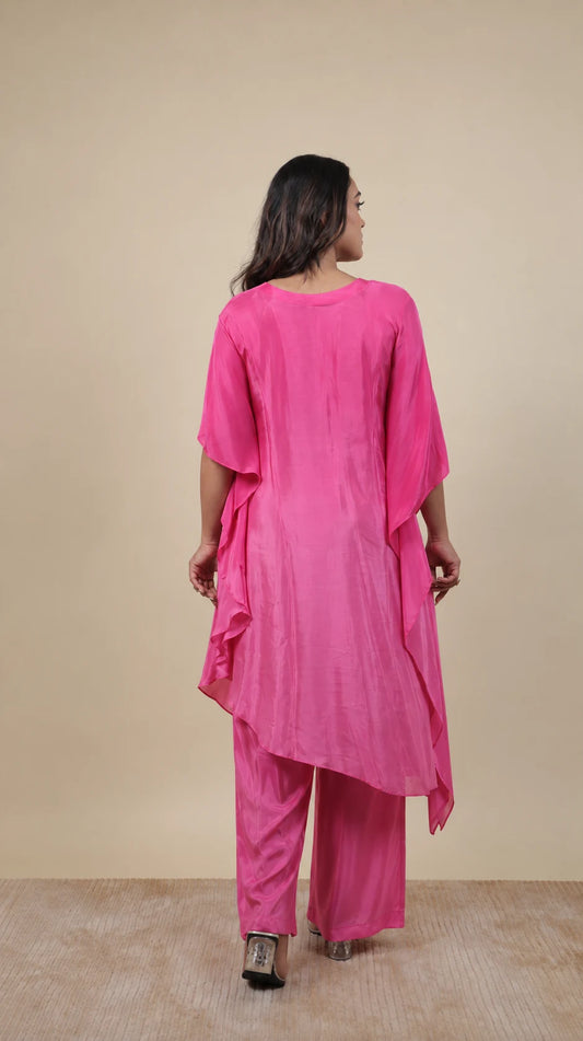 Gulabi – Embroidered Kurta Set by Gold Lady - Back View