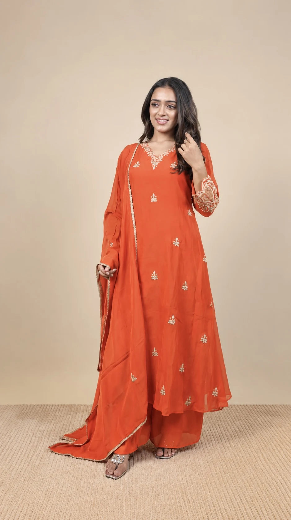 Arohi – Organza Embroidery Suit by Gold Lady - Back View