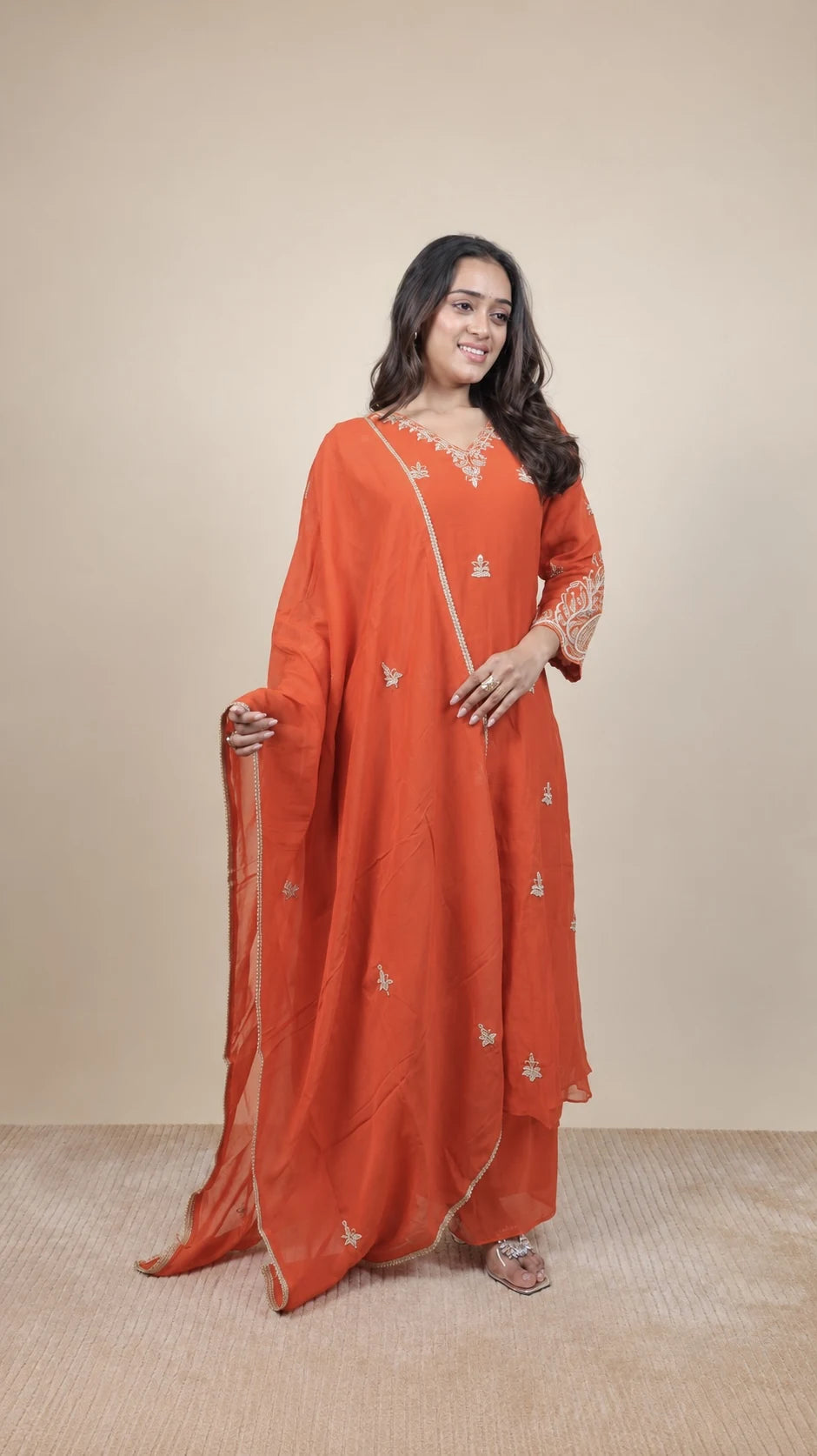 Arohi – Organza Embroidery Suit by Gold Lady - Side View