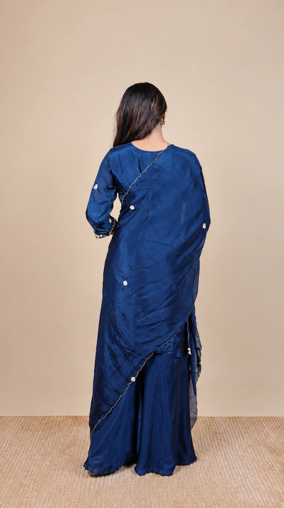 Neslambari – Floral Zari Suit by Gold Lady - Back View
