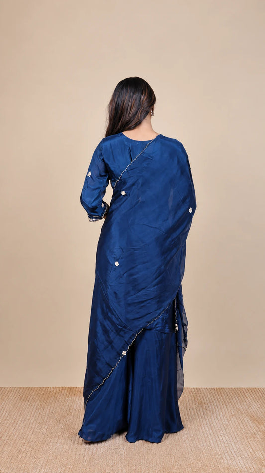 Neslambari – Floral Zari Suit by Gold Lady - Back View